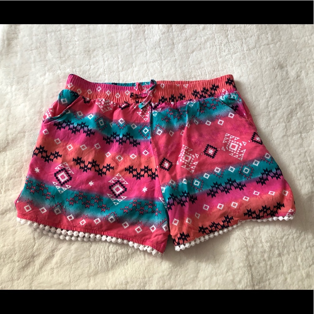 Rayon Short western prints girls size 14/16